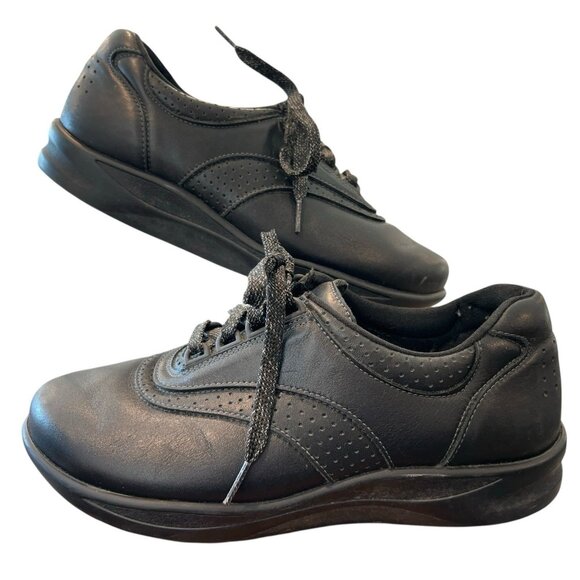 SAS Shoes - SAS Walk Easy Black Leather Lace Up Casual Loafer Oxford Shoes Womens Sz 7.5 WW
